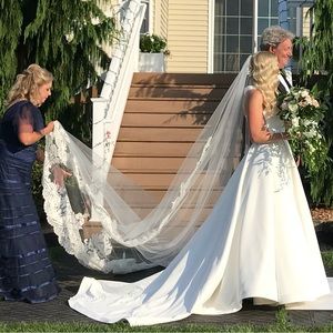 Long White Wedding Veil